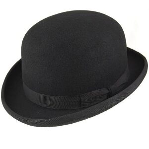 CXQRR Black Bowler Derby Hat Short Rolled Brim Fedora Hat for Men and Women