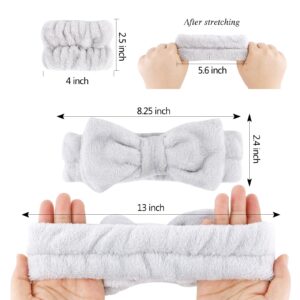 6 Pcs Microfiber Spa Set - Headband, Face Wash Headbands, Makeup Headbands with Wristbands for Skincare