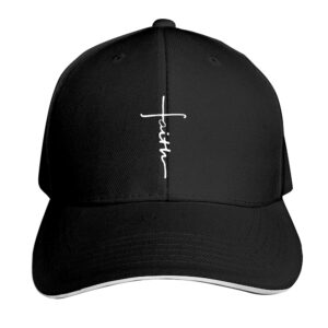 faith cross logo unisex baseball cap for men women christian trucker hats cap for teens adult