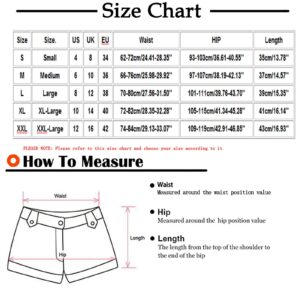 Casual Cotton Linen Shorts for Women Elastic Drawstring Workout Yoga Shorts Loose Soft Summer Beach Pocketed Shorts