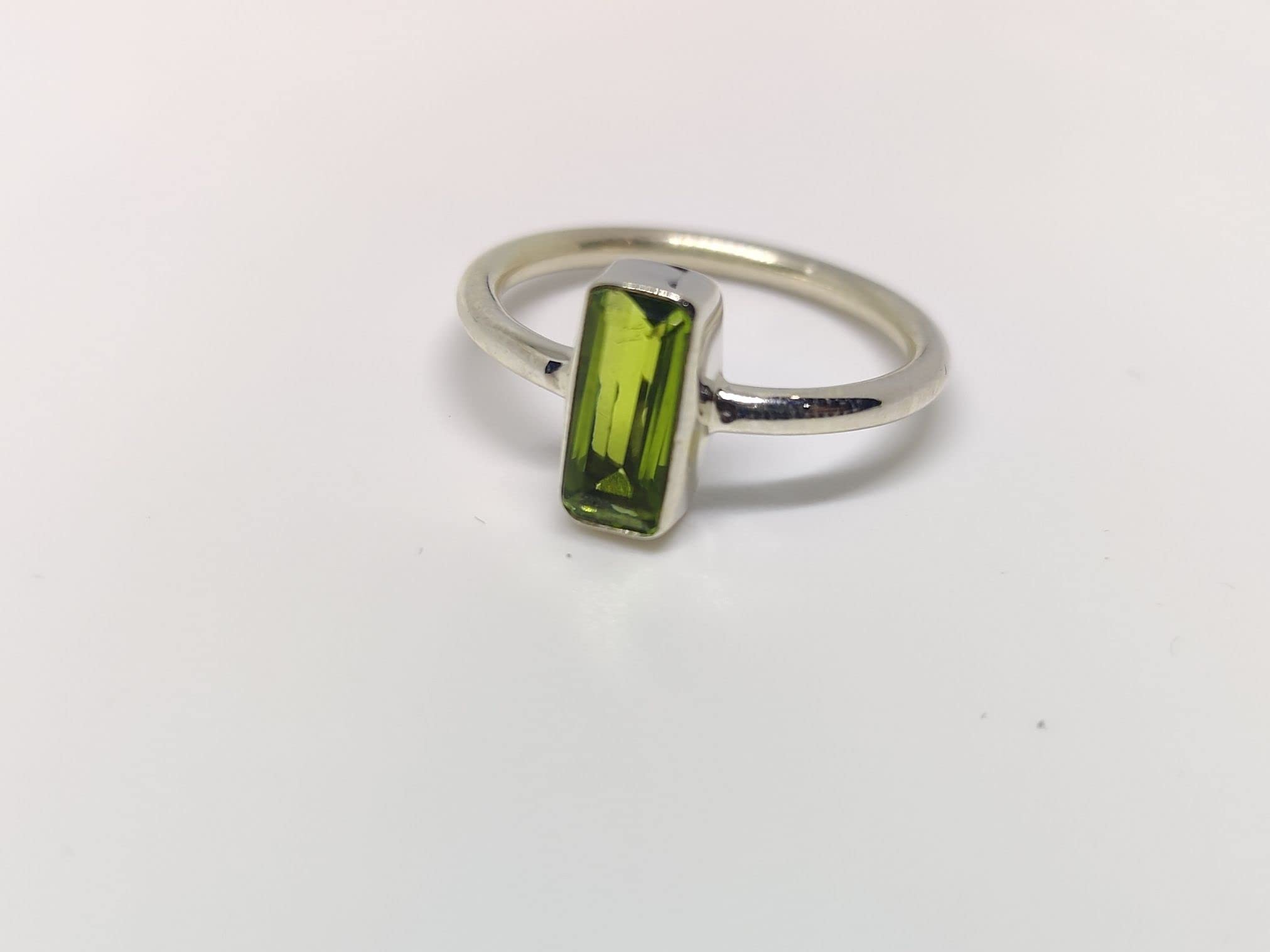 Women Ring, Peridot Ring, Minimalist Ring, Boho Ring, 925 Solid Sterling Silver Ring, Gemstone Ring, Statement Ring, Handmade Jewelry, Gift for Her (Size-7)