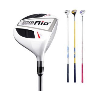 golf fairway wood #1 wooden golf club wood kids golf wood driver junior golf putter golf clubs for 3-12 girls boys (pink,for age 3-5)