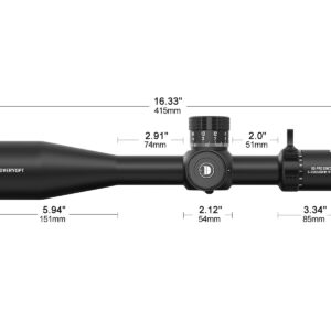 DISCOVERYOPT Optics ED GEN-II 5-25x56mm PRS Rifle Scope FFP 0.1 MRAD Illuminated Reticle with Zero Stop 34mm Tube