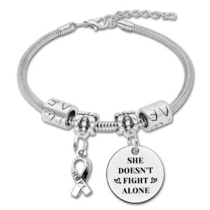 dlaekua breast cancer awareness gifts bracelet jewelry for cancer patients inspirational bracelet for women engraved stainless steel birthday christmas gifts bracelets jewelry gifts wire bangle