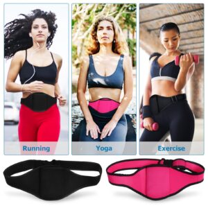 2pcs Mic Fitness Belt Adjustable Microphone Belt Pouch with Anti Dropping Strap, Sweat Absorbent Mic Carrier Pouch, Neoprene Waist Bag for Fitness Teacher Speaker Dancing