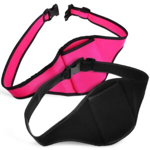 2pcs Mic Fitness Belt Adjustable Microphone Belt Pouch with Anti Dropping Strap, Sweat Absorbent Mic Carrier Pouch, Neoprene Waist Bag for Fitness Teacher Speaker Dancing