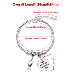 DlaeKua Breast Cancer Awareness Gifts bracelet Jewelry for cancer patients Inspirational bracelet for Women Engraved Stainless Steel Birthday Christmas Gifts Bracelets Jewelry Gifts Wire Bangle