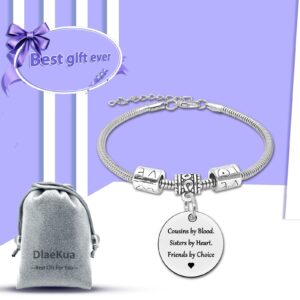 Cousin Gift Jewelry Bracelet Stainless Steel Christmas Gift for Cousin Birthday Gift Idea Long Distance Relationship Gift for Cousin Jewelry Gift for Women Going Away Gift Graduation Gift for Cousin