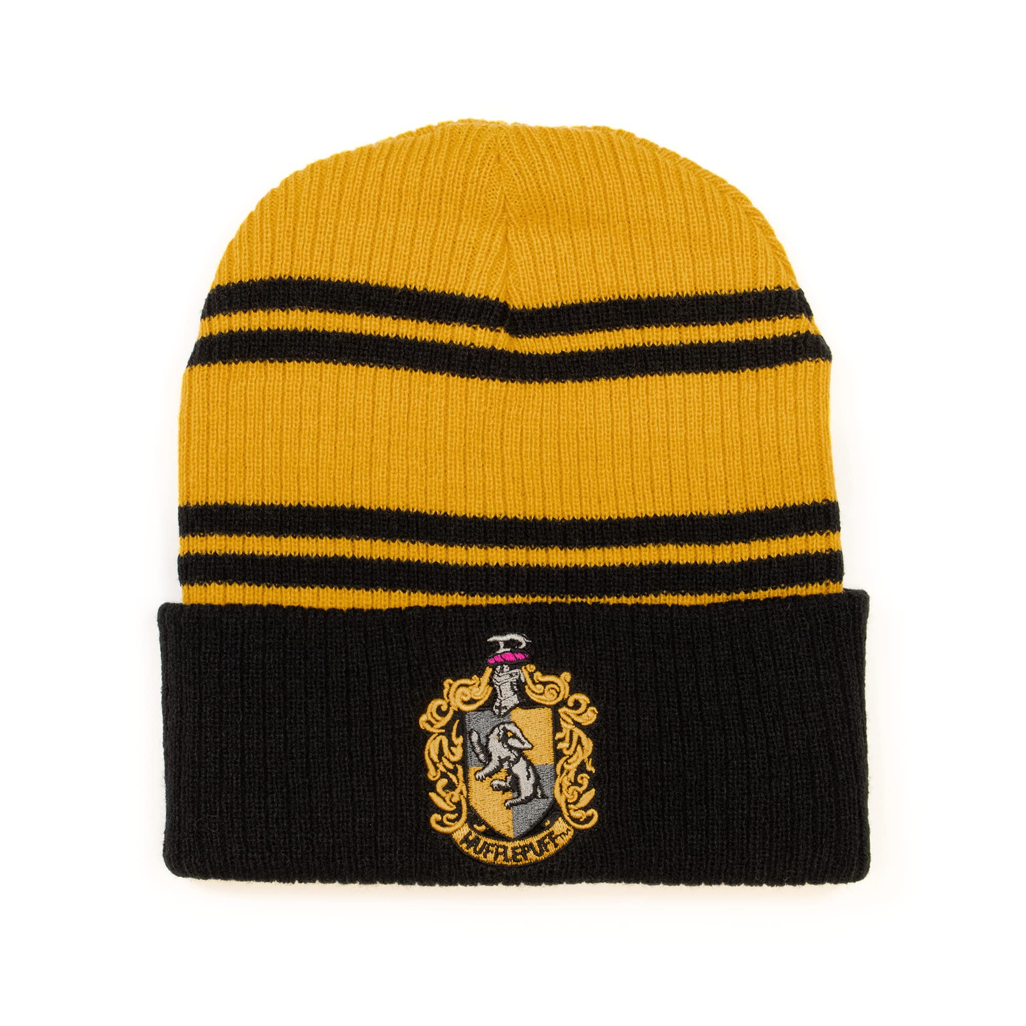 Culture Fly Harry Potter Hufflepuff Premium Knit Scarf Beanie Socks 3pc Winter Bundle Gift Set