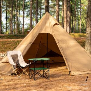 Onefires Hot Tent with Half Inner Tent 4-8 Person Large Teepee Tent for Family Camping