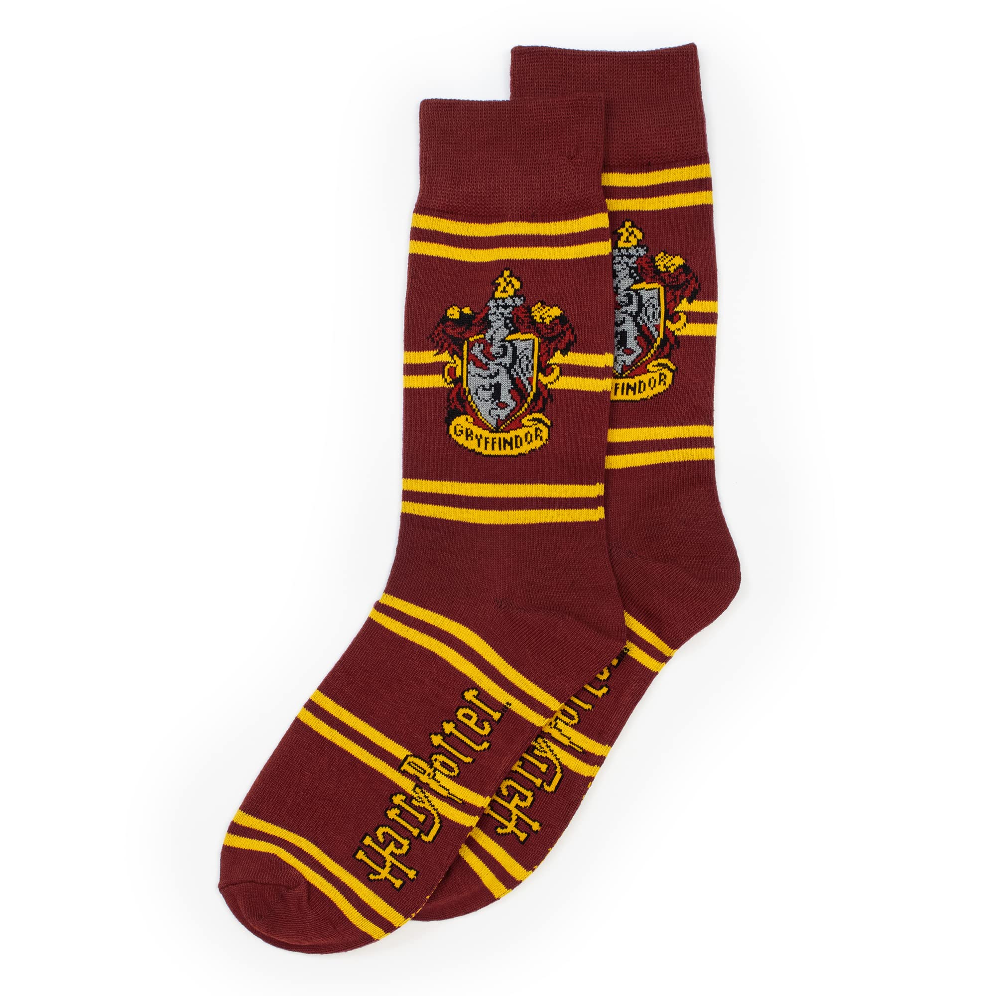 Culture Fly Harry Potter Gryffindor Premium Knit Scarf Beanie Socks 3pc Winter Bundle Gift Set