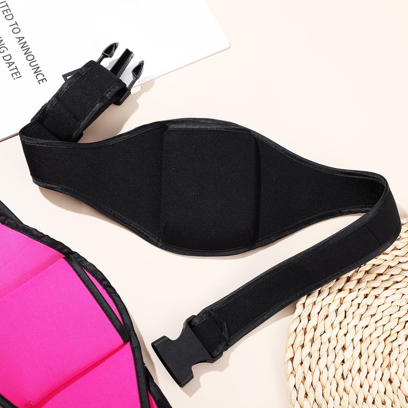 2pcs Mic Fitness Belt Adjustable Microphone Belt Pouch with Anti Dropping Strap, Sweat Absorbent Mic Carrier Pouch, Neoprene Waist Bag for Fitness Teacher Speaker Dancing