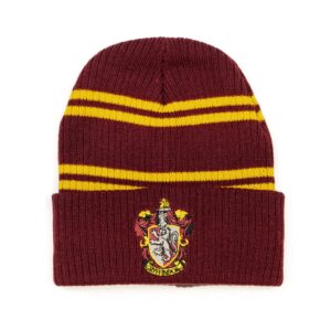 Culture Fly Harry Potter Gryffindor Premium Knit Scarf Beanie Socks 3pc Winter Bundle Gift Set