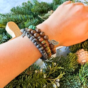 Mother's Ray Amazonite Healing Bracelet – Chakra Bracelets for Women – Healing Crystal Bracelets with Velvet Bag - Spiritual Gifts for Women