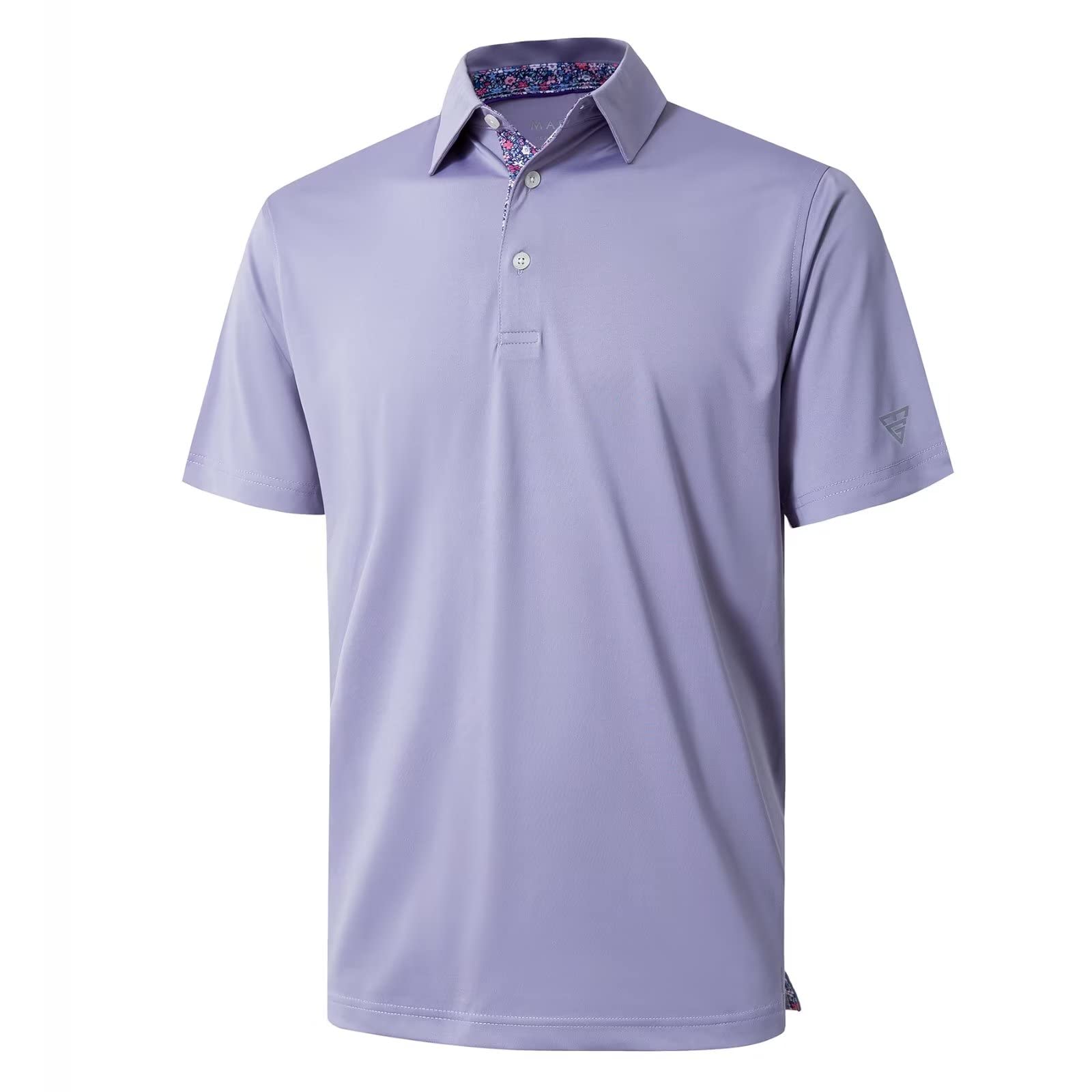 M MAELREG Golf Polo Shirts for Men Short Sleeve Performance Moisture Wicking Quick Dry Casual Collared Men’s Polo Shirts Lavender