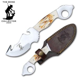 ARC-POWER For Collector 8-3/4" Gut Hook Skinner Skinning Hunting Knife w/Leather Sheath Mod-99998-35