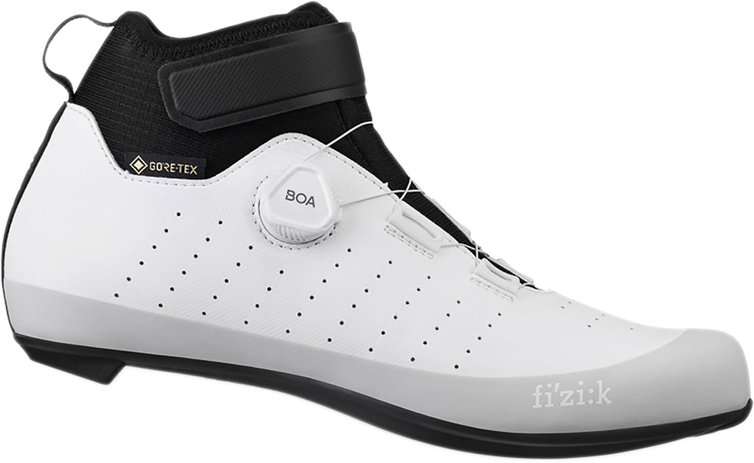 Fizik Road Cycling Winter Shoes Tempo Artica R5 GTX Gore-Tex - White/Black - 48 - (13.5-14 US)