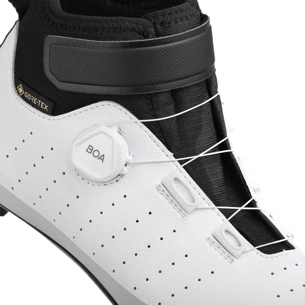 Fizik Road Cycling Winter Shoes Tempo Artica R5 GTX Gore-Tex - White/Black - 48 - (13.5-14 US)