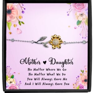 Mother Daughter Bracelet, Inspirational Gifts for Mom from Daughter, Christmas Birthday Mother Daughter Jewelry