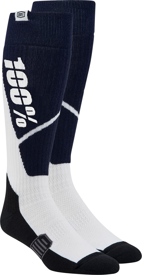 100% Torque Comfort Moto Navy White Socks size Large-X-Large