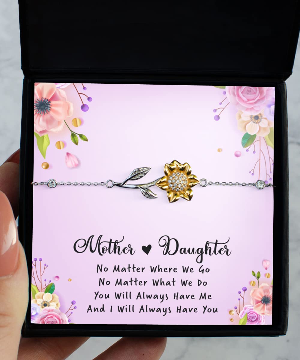 Mother Daughter Bracelet, Inspirational Gifts for Mom from Daughter, Christmas Birthday Mother Daughter Jewelry