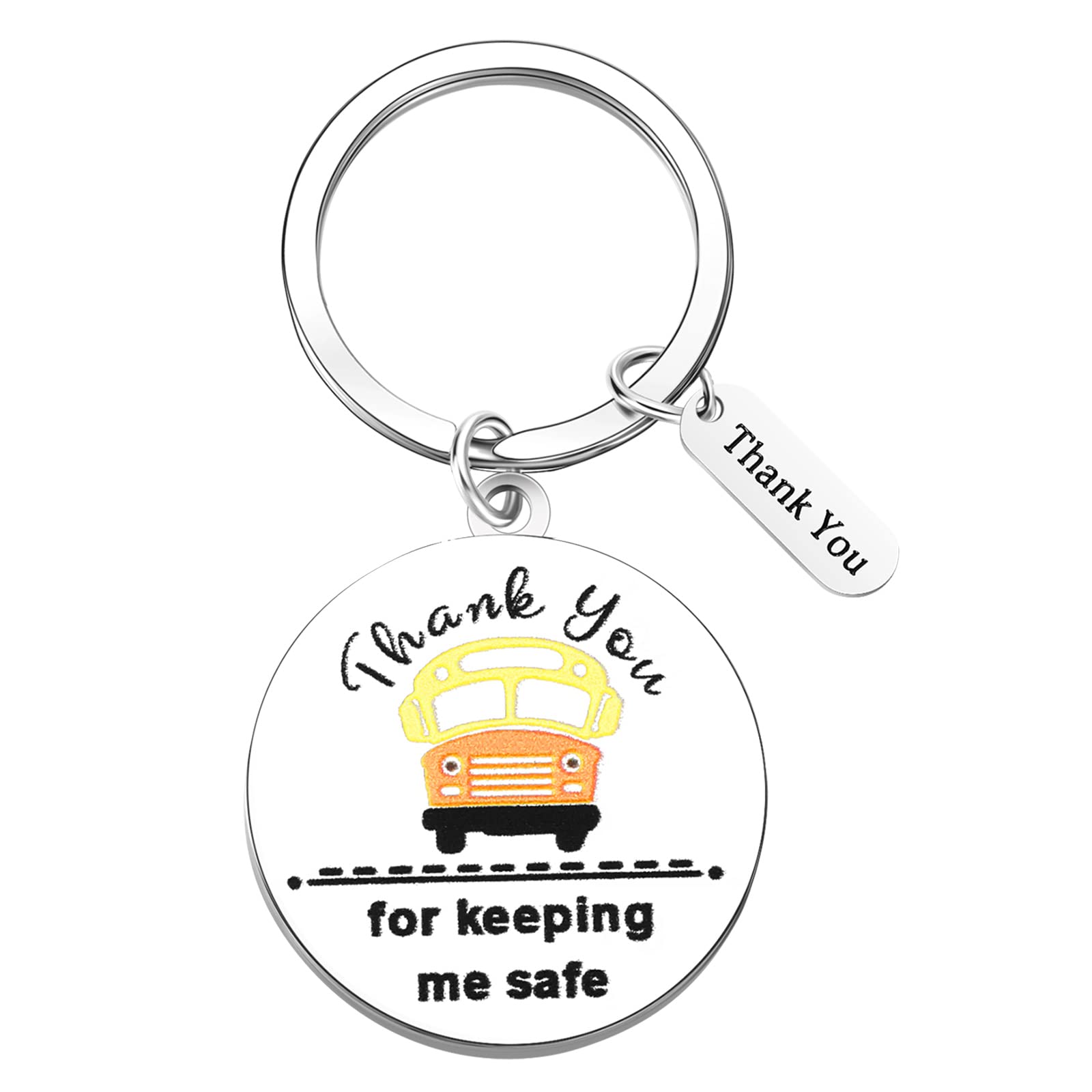 Yinkin 6 Pcs School Bus Driver Appreciation Gifts Bulk Bus Driver Keychains Thank You Gift for Bus Driver Gifts for Men Women New Driver Retirement Leaving