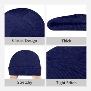 Jimmy Singer Buffett Beanie Hat Mens Warm Cap Winter Multifunctional Knit Hat Graphic Skull Caps Navy Blue