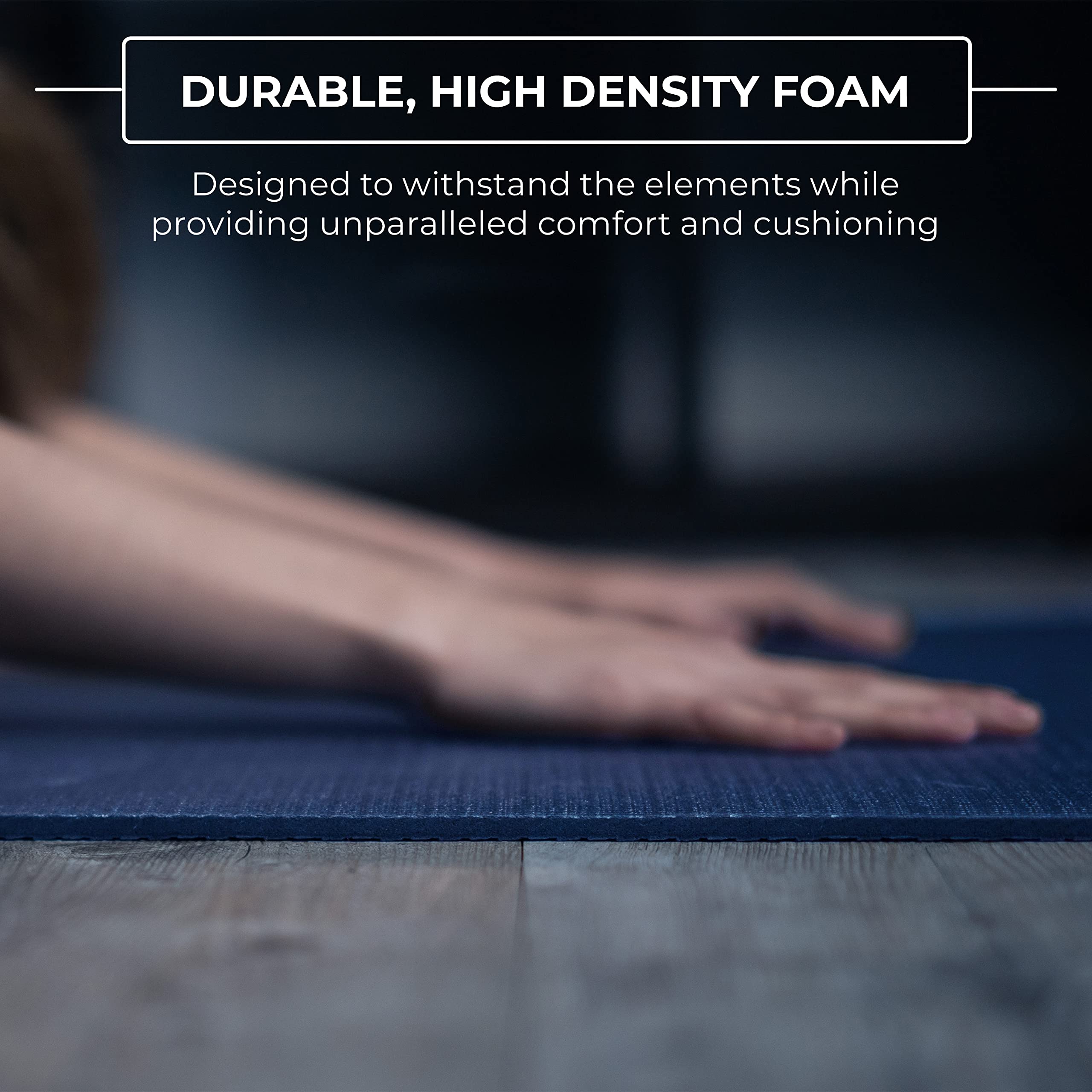 Mount Adams Pro Fit XL Yoga Mats, 74" x 26" x 6mm, Pack of 4, Bulk Durable Foam Exercise Mats, Non-Slip Extra Large Yoga Mat for Studios, Pilates, Cross Fit, and Weight Training, Navy