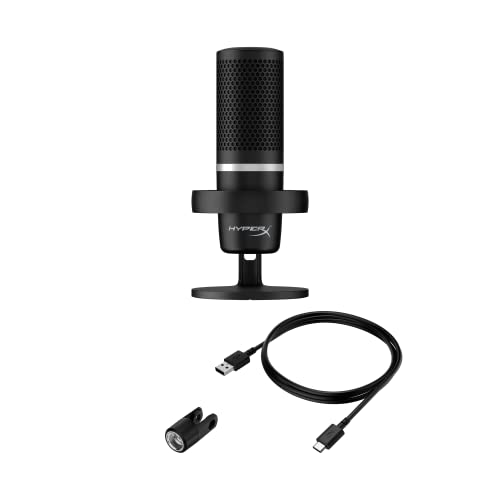 HyperX Duocast Omnidirectional USB Microphone RGB Lighting Black (Renewed)