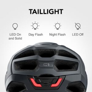 Sena C1 Smart Cycling Helmet with Bluetooth Intercom and Smartphone Connectivity for Music, GPS, and Phone Calls (Matte White, Medium)