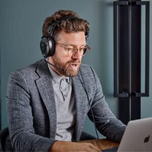 RØDE NTH-100M Professional Over-ear Headset for Media, Broadcast, Podcasting, Content Creation, Streaming, Working From Home,Black