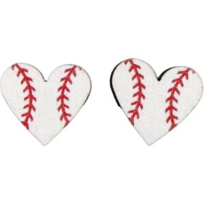 twinkle eye Ball Sports Accessories Heart Shaped Sports Baseball Studs Soccer Earrings Studs Fashion Cute for Women Jewelry