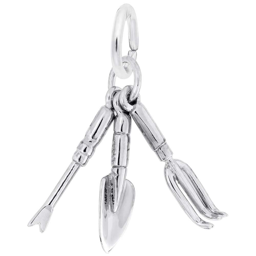 Rembrandt Garden Tools Charm, Sterling Silver