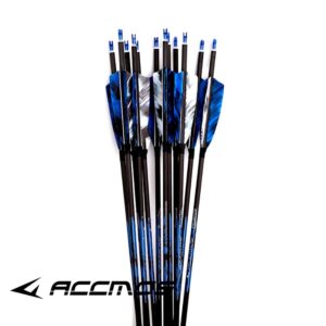 340-Spine Arrow 32-Inch Arrow Target Practice Arrow Hunting Arrow Carbon Arrows Compound Bow Recurve Bow Adult Youth Archery Indoor Outdoor Shooting Bullet Field Tip 18pc Style2