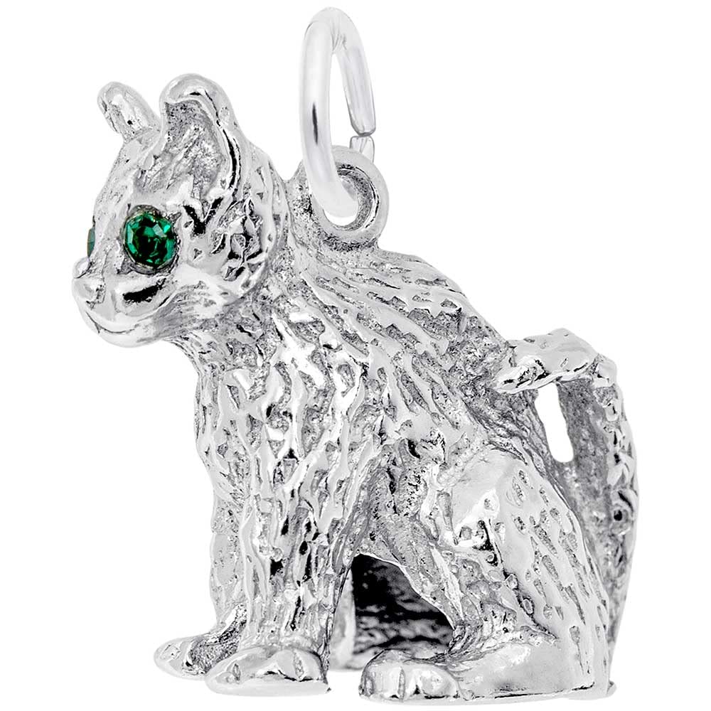 Rembrandt Cat Charm, Sterling Silver