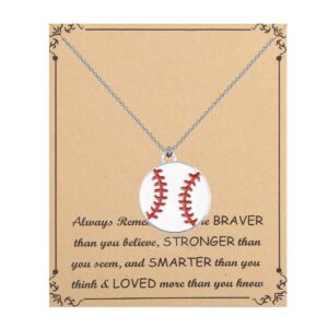 fustmw baseball and baseball bat cross necklace baseball lovers jewelry gifts for baseball moms baseball player gifts (silver)