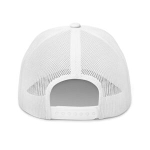 RIVEMUG 818 Tequila Embroidered Trucker Hat Curved Bill Mid Crown Adjustable Mesh Snapback Cap White