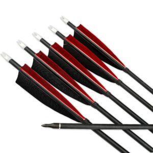 pmz archery 31" mix carbon arrow 6pcs 12pcs for hunting recurve bow(12pcs,without stickers)