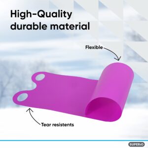 Superio Snow Slider Mat, Flexible Snow Sled Flying Carpet, Roll up Sleds for Kids and Adults 54" Lightweight Plastic Snowboard Sled(Fuchsia-Pink 2 Pack)…