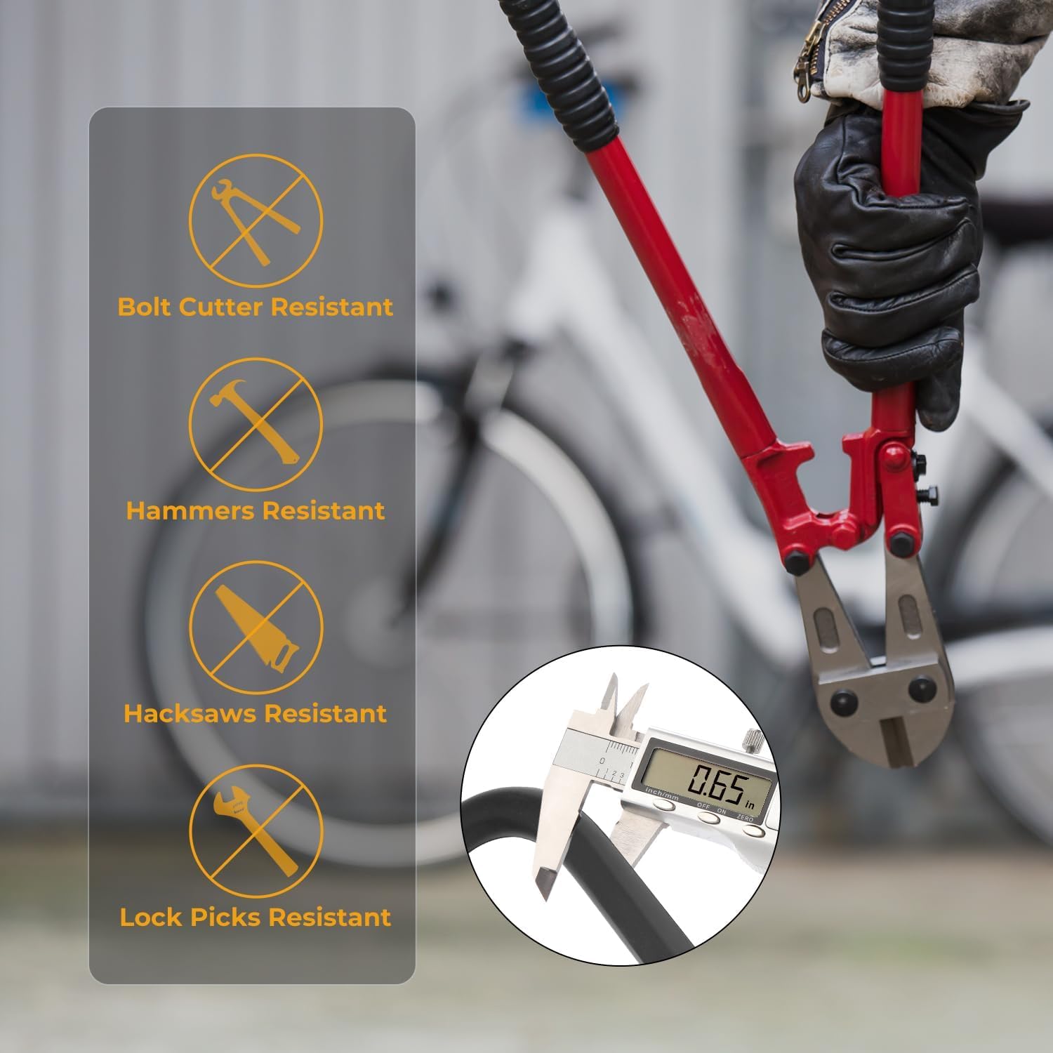 Circooter Bike U Lock, Heavy Duty Security U Cable Bike Lock Electric Scooter Anti Theft U Lock with 3Keys & Mounting Bracket Bicycle Secure Locks