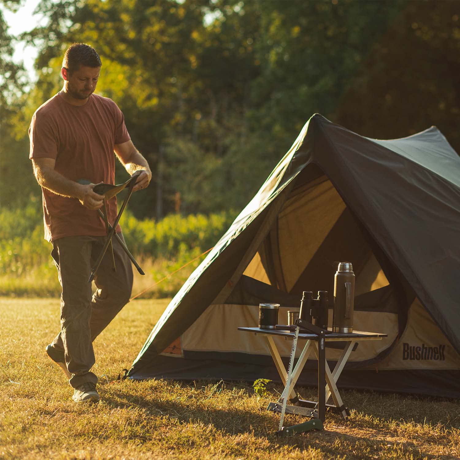 Bushnell Tent | Instant Pop Up 3P / 4P/ 6P / 8P Hub Style Tents | Best Pop Up Tent for Camping, Hiking, Family Camping, Hunting, Fishing, and Basecamp (3 Person)