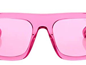 Tom Ford FAUSTO FT 0711 Ashiny Transparent Fuchsia/Pink 53/20/145 unisex Sunglasses