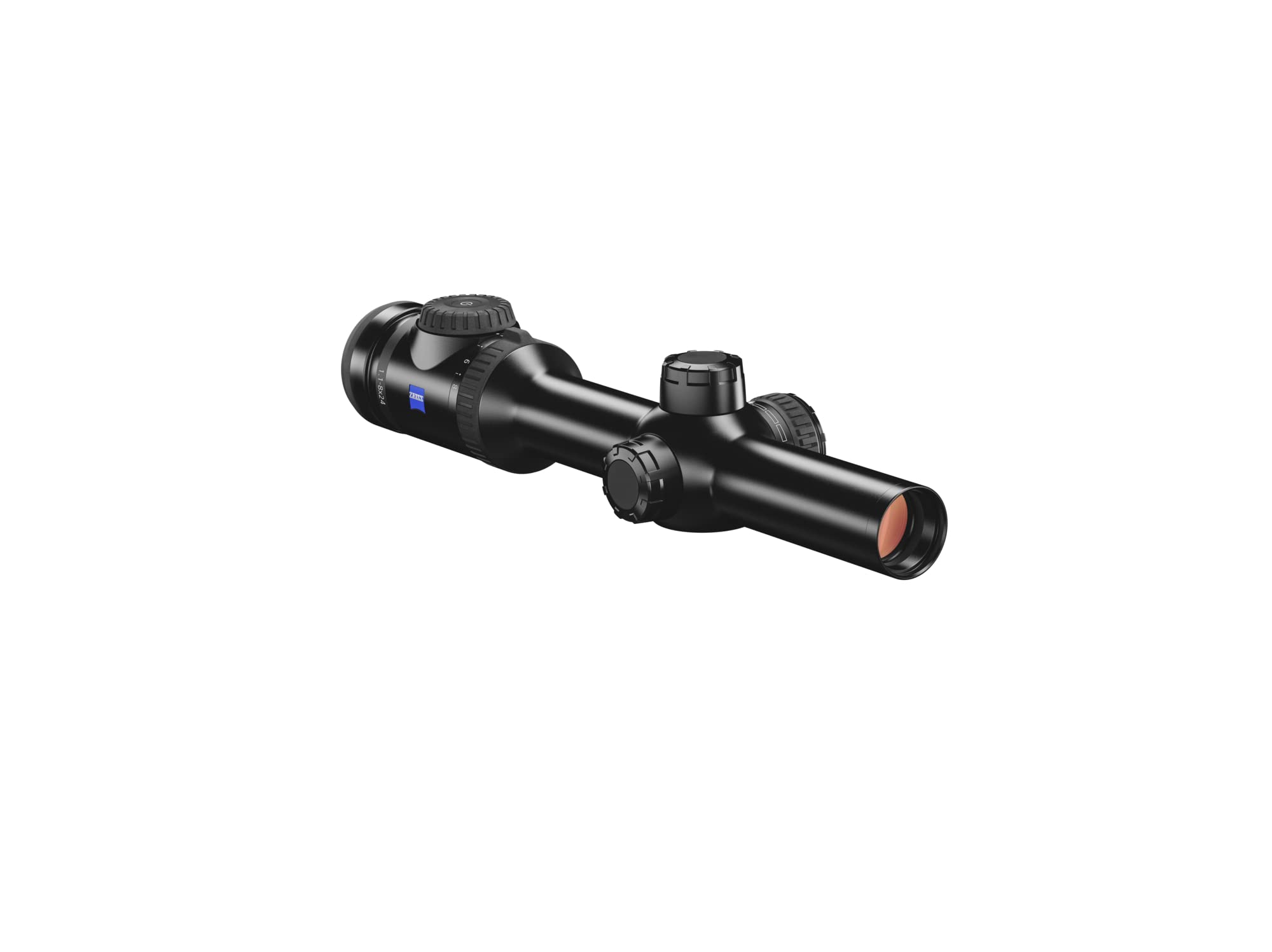 ZEISS V8 1-8x24 Riflescope with Illuminated Plex Reticle (#60) - Capped Turrets - .33 MOA - Fixed Parallax