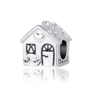 nartgo home family house charm compatible with pandora charms bracelets