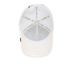 Goorin Bros. The Farm Unisex High Shine Faux Leather Adjustable Snapback Trucker Hat, Big White, One Size