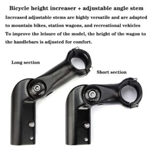 LYYCX 31.8mm Stem Alloy 0-60° Mountain Bike Road BMX Cycling Handlebar Stem for 28.6mm or 1-1/8" Front Fork (Size : Short Section)