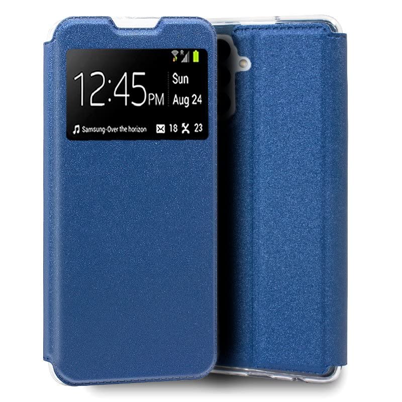 Cool Flip Cover Case for A136 Galaxy A13 5G / A04s Smooth Blue