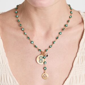 Elizabeth Cole Women's Galia Necklace, Green, One Size