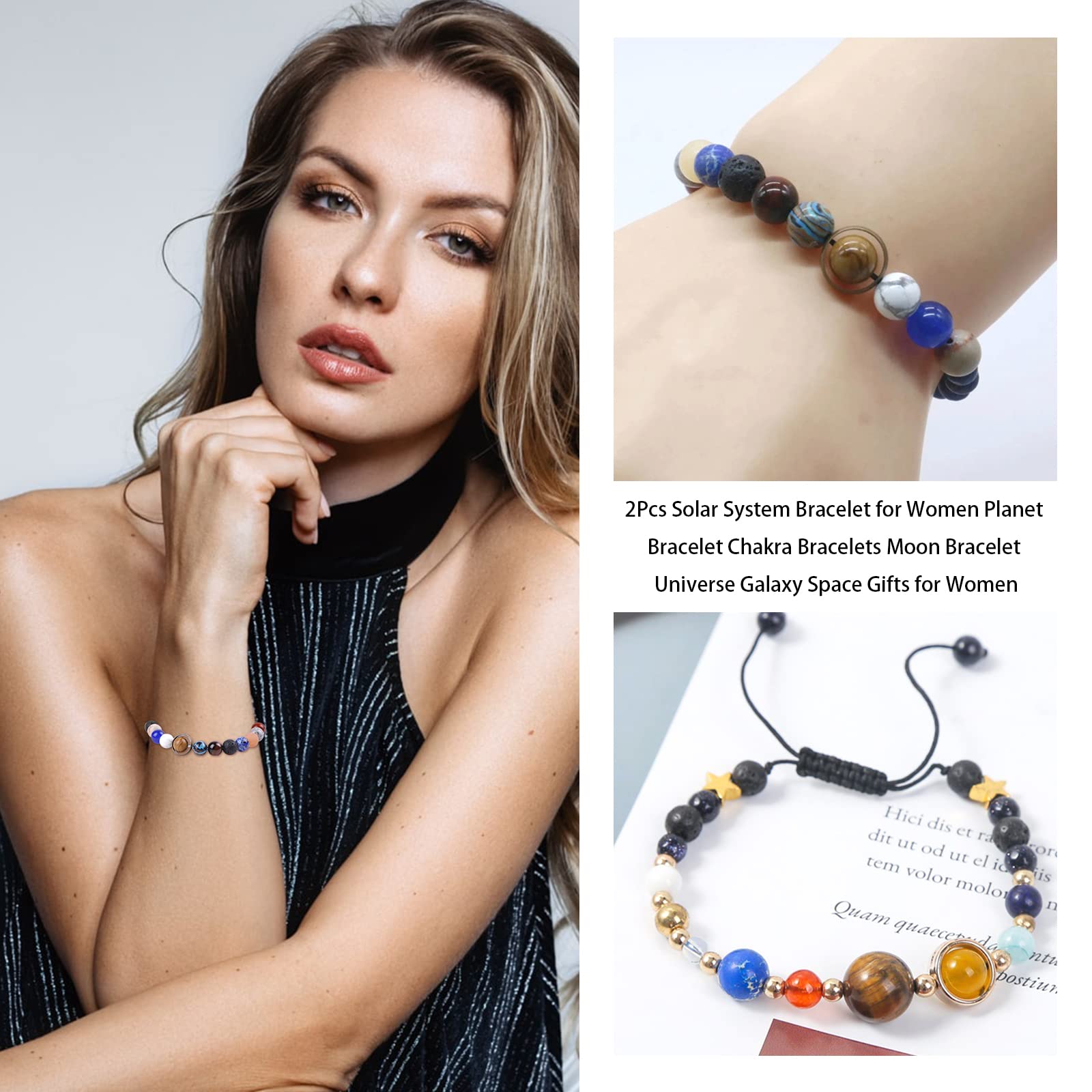 YANCHUN Pulsera Arus 7 Chakras Original,Healing Stone Bracelet Chakra Bracelets for Women 7 Chakra Bracelet with Real Stones Yoga Balance Energy Volcanic Stones Bracelet Jewelry Gifts