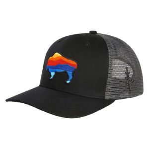 hde trucker hat - performance outdoor snapback adventure hats for men badlands bison